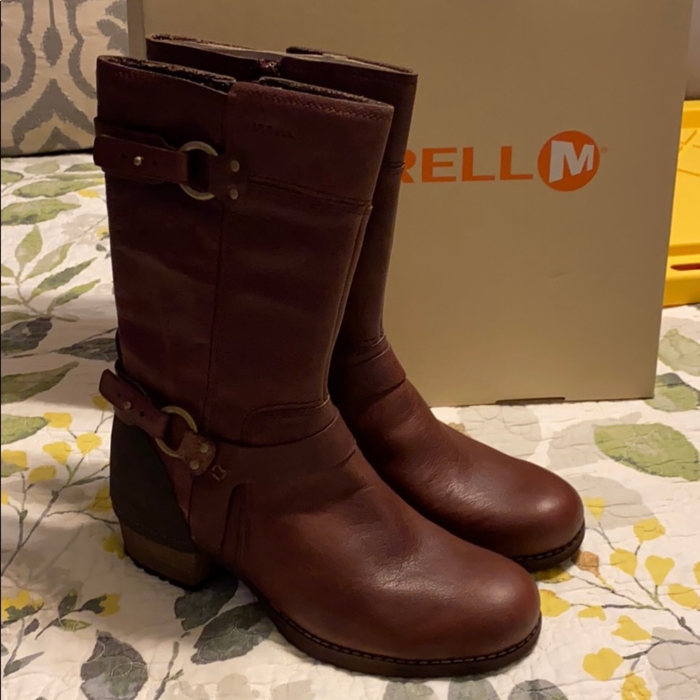 Merrell Shiloh Peak Brown Leather Boot 9